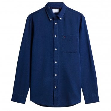Tommy Hilfiger Πουκάμισο Jean Chambray Κανονική Γραμμή