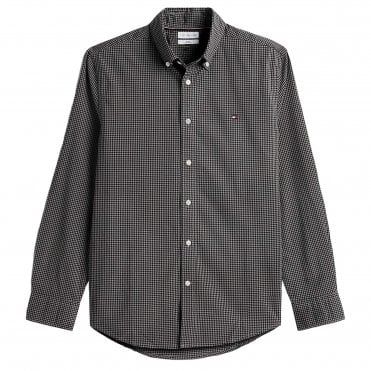 Tommy Hilfiger Πουκάμισο Καρό Poplin Gingham Κανονική Γραμμή