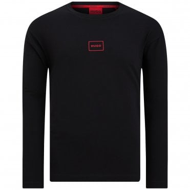 HUGO T-shirt Laze Longsleeve Άνετη Γραμμή