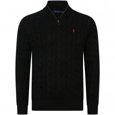 Ralph Lauren Πλεκτό Πουλόβερ Half-Zip Κανονική Γραμμή
