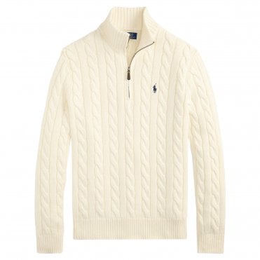 Ralph Lauren Πλεκτό Πουλόβερ Half-Zip Κανονική Γραμμή
