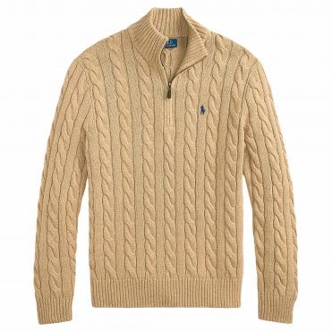 Ralph Lauren Πλεκτό Πουλόβερ Half-Zip Κανονική Γραμμή