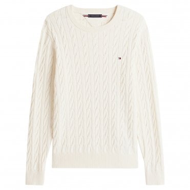 Tommy Hilfiger Πλεκτό Πουλόβερ Classic Cable Κανονική Γραμμή