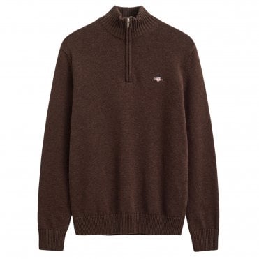 Gant Πλεκτό Half Zip Πουλόβερ Κανονική Γραμμή