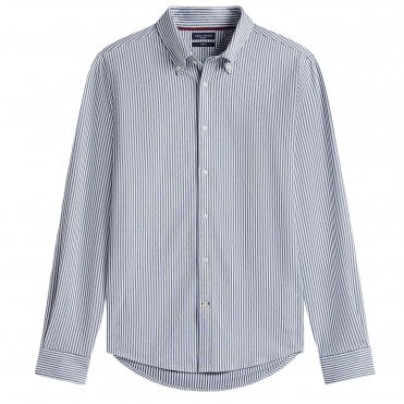 Tommy Hilfiger Πουκάμισο Ριγέ Oxford Πικέ Performance Κανονική Γραμμή
