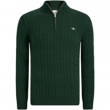 Gant Πλεκτό Half Zip Πλεξούδα Κανονική Γραμμή