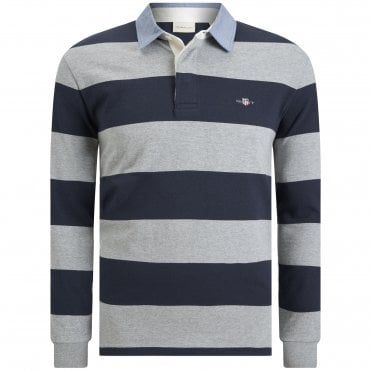 Gant Polo Μπλούζα Stripe Heavy Rugger Κανονική Γραμμή