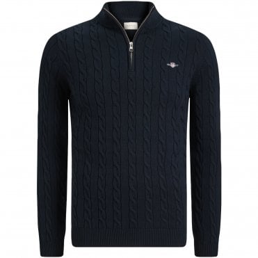 Gant Πλεκτό Half Zip Πλεξούδα Κανονική Γραμμή