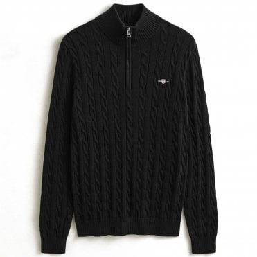 Gant Πλεκτό Half Zip Πλεξούδα Κανονική Γραμμή