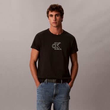 Calvin Klein T-shirt Μπλούζα Monogram Gifting Κανονική Γραμμή