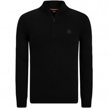 BOSS Πλεκτό Half-Zip Kanobix_S Κανονική Γραμμή